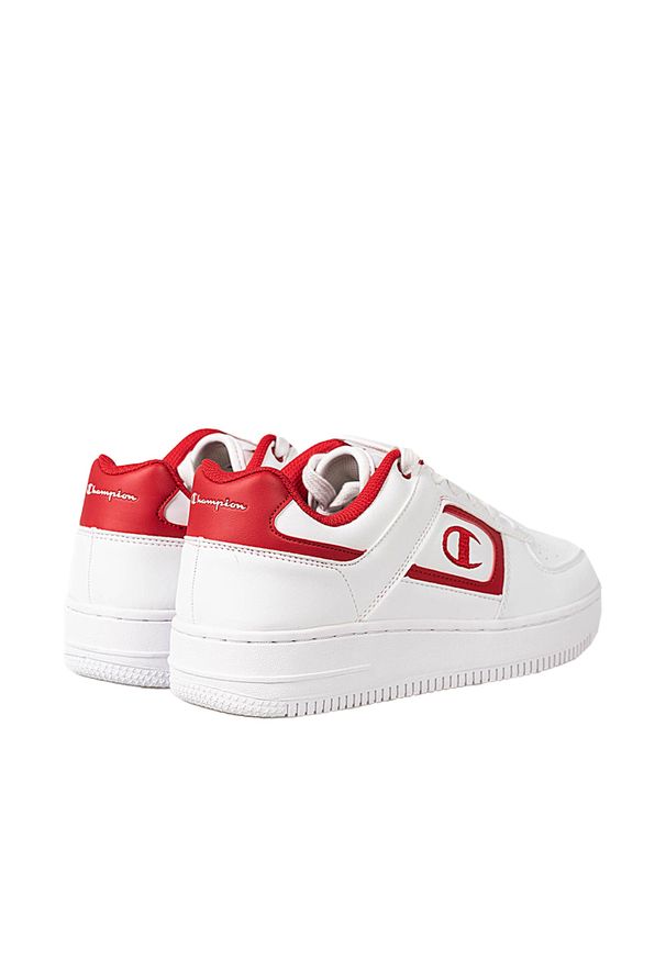Champion Sneakersy "Foul Play Eleme" | S21775 | Foul Play Eleme | Mężczyzna | Biały, Czerwony. Nosek buta: okrągły. Kolor: czerwony, biały, wielokolorowy. Materiał: skóra. Wzór: nadruk