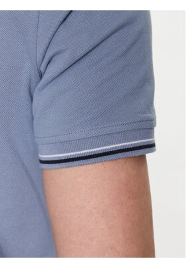 Geox Polo Piquet M3510A-T2649 F4580 Niebieski Regular Fit. Typ kołnierza: polo. Kolor: niebieski. Materiał: bawełna