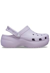 Crocs - Damski Classic chodak na platformie. Kolor: fioletowy, różowy, wielokolorowy. Obcas: na platformie. Styl: klasyczny