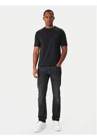 Karl Lagerfeld - KARL LAGERFELD T-Shirt 755077 561251 Czarny Regular Fit. Typ kołnierza: dekolt w karo. Kolor: czarny. Materiał: bawełna #3