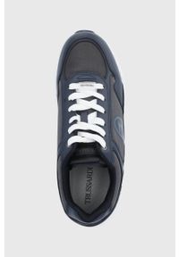 Trussardi Jeans - Trussardi Buty kolor granatowy. Nosek buta: okrągły. Zapięcie: sznurówki. Kolor: niebieski. Materiał: guma #3
