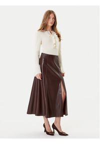 Luisa Spagnoli Sweter Margarita 100114 Beżowy Regular Fit. Kolor: beżowy. Materiał: wełna #3