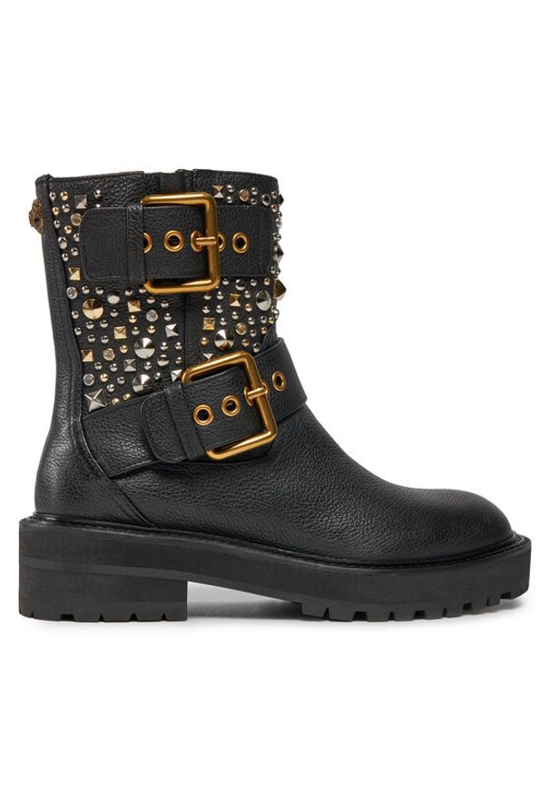 Kurt Geiger Botki 225-Hackney Biker Boot 546505109 Czarny. Kolor: czarny. Materiał: skóra