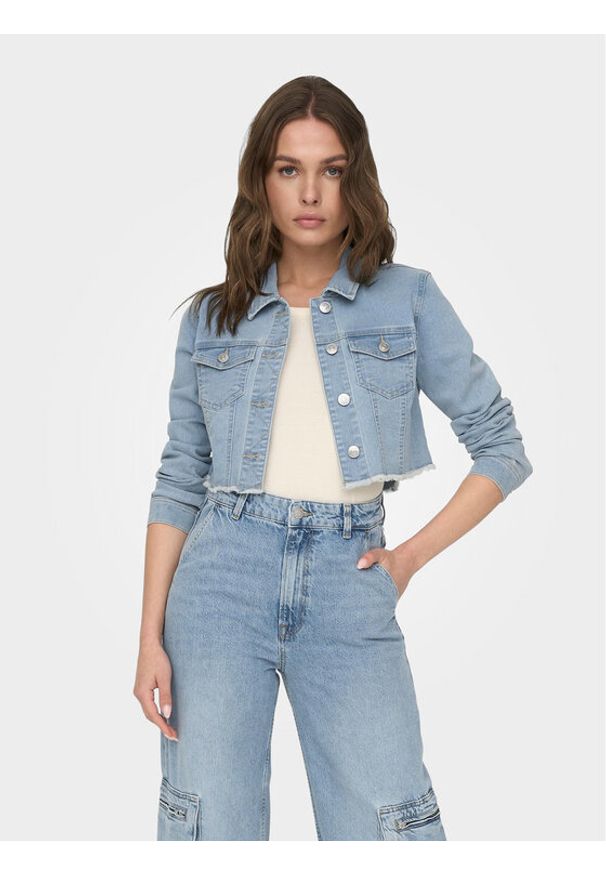 only - ONLY Kurtka jeansowa Wonder 15256098 Niebieski Regular Fit. Kolor: niebieski. Materiał: bawełna