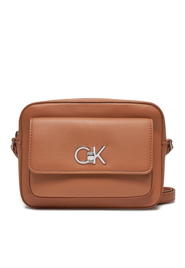 Calvin Klein Torebka Re-Lock Camera K60K612538 Brązowy. Kolor: brązowy. Materiał: skórzane