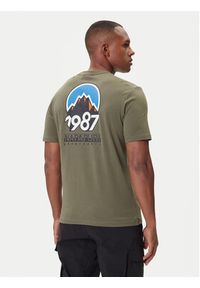 Napapijri T-Shirt S-Montepiana NP0A88SV Zielony Regular Fit. Kolor: zielony. Materiał: bawełna #4