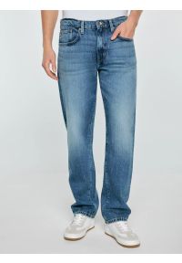 Big-Star - Jeansy męskie z prostą nogawką niebieskie Brandon 191. Okazja: na co dzień. Kolor: niebieski. Styl: casual, klasyczny #1