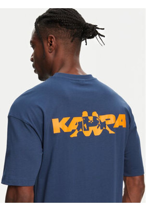 Kappa T-Shirt Nyle 351S5GW Niebieski Regular Fit. Kolor: niebieski. Materiał: bawełna