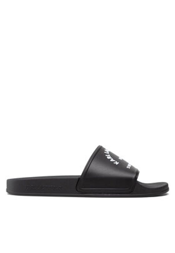 Karl Lagerfeld - KARL LAGERFELD Klapki KL70008 Czarny. Kolor: czarny. Materiał: skóra