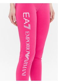 EA7 Emporio Armani Legginsy 8NTP63 TJ01Z 1417 Różowy Slim Fit. Kolor: różowy. Materiał: bawełna #3