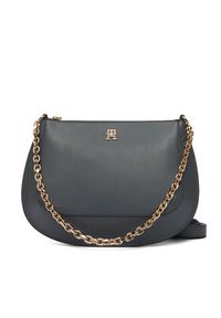 TOMMY HILFIGER - Tommy Hilfiger Torebka Th Glam Conv Med Crossover AW0AW18143 Szary. Kolor: szary. Materiał: skórzane #6