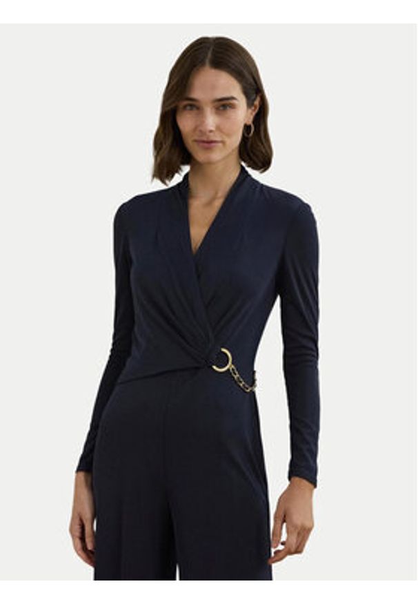 Lauren Ralph Lauren - LAUREN RALPH LAUREN Kombinezon 200957619 Granatowy Slim Fit. Kolor: niebieski. Materiał: syntetyk