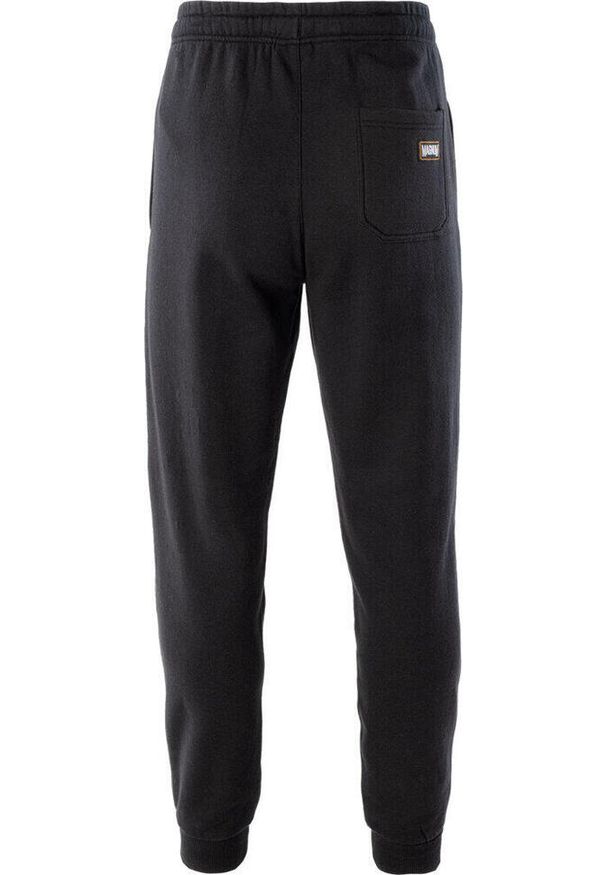 Męskie spodnie dresowe bawełniane treningowe joggery Magnum Ibis. Kolor: czarny. Materiał: dresówka, bawełna