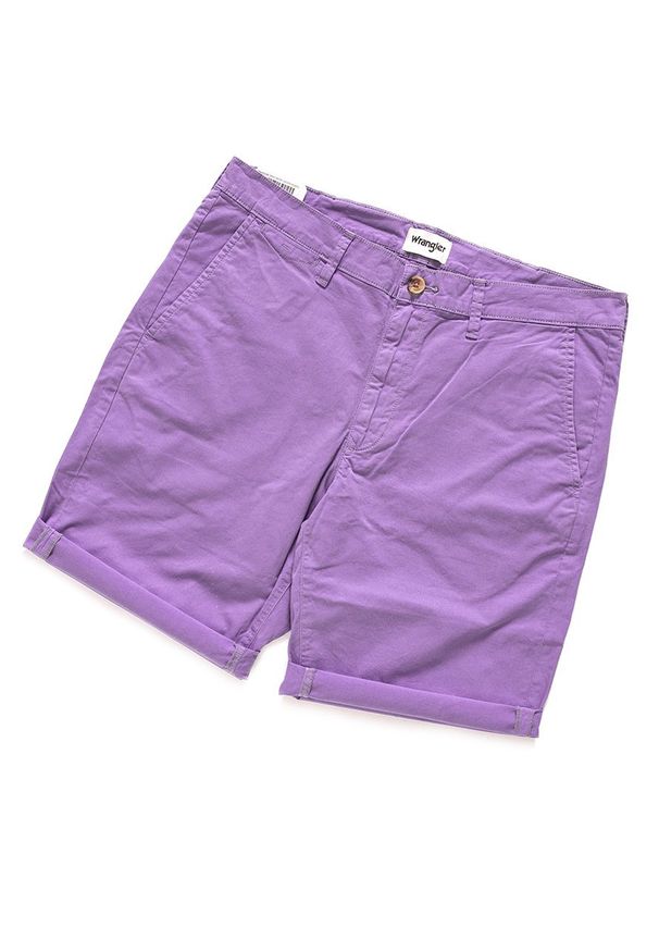 Wrangler - SPODENKI WRANGLER CHINO SHORT ORCHID PURPLE W14AMM25S 112126570. Materiał: materiał. Wzór: jednolity
