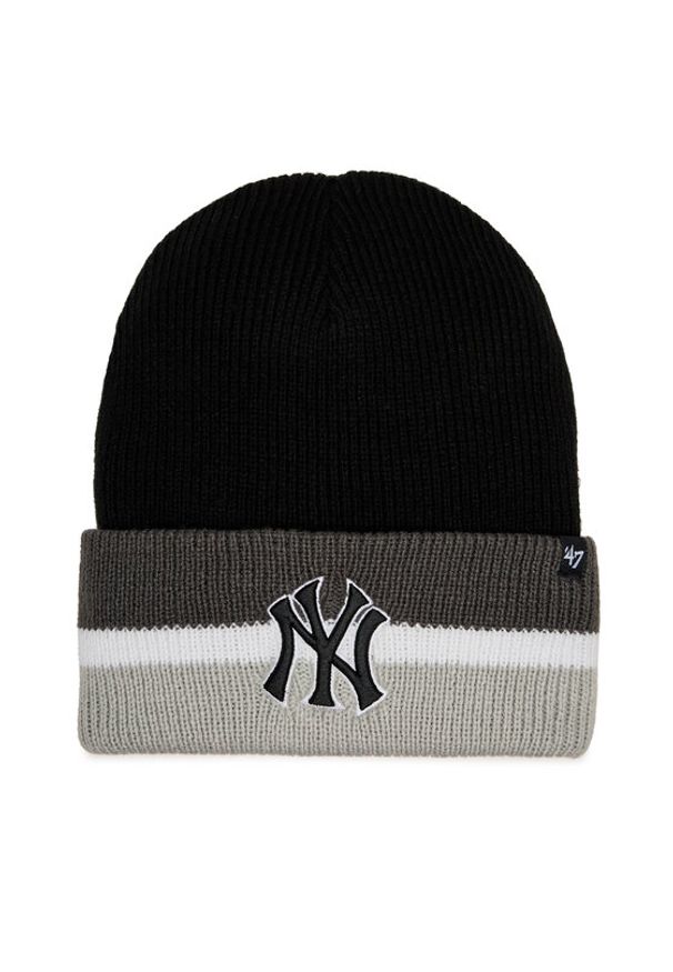 47 Brand Czapka MLB New York Yankees Split Cuff 47 B-SPLCC17ACE-BK Czarny. Kolor: czarny. Materiał: materiał, akryl