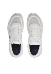 TOMMY HILFIGER - Tommy Hilfiger Sneakersy Modern Runner Knit Evo Ess FM0FM05245 Biały. Kolor: biały. Materiał: materiał