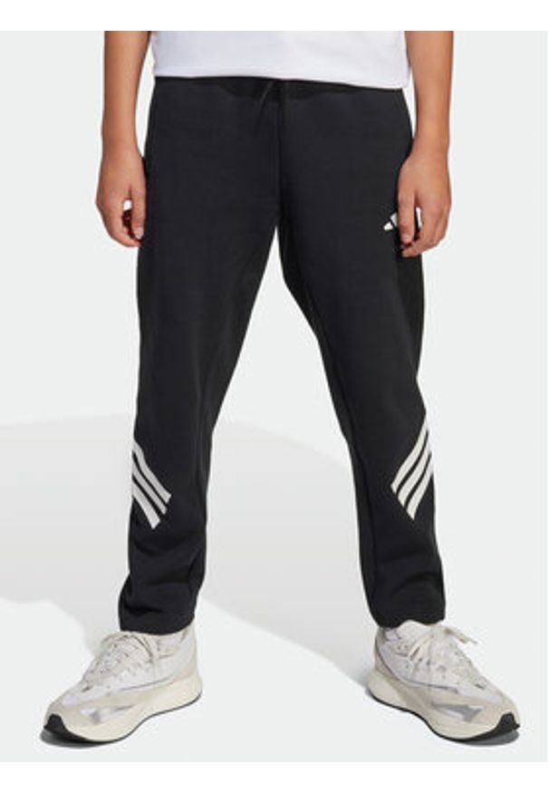 Adidas - adidas Spodnie dresowe Future Icons 3-Stripes JJ4808 Czarny Regular Fit. Kolor: czarny. Materiał: bawełna