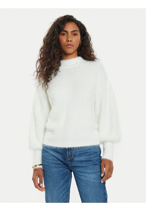 Guess Sweter Keyla W4BR25 Z3BH0 Écru Regular Fit. Materiał: syntetyk