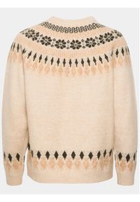 Cream Sweter Crcherry Knit 10610568 Beżowy Loose Fit. Kolor: beżowy. Materiał: syntetyk
