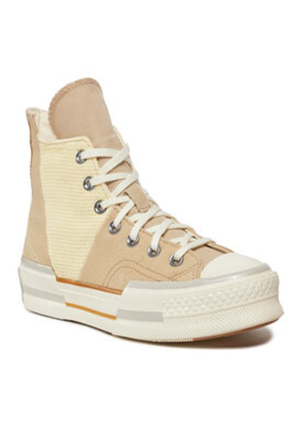Converse Trampki Chuck 70 Plus Colorblock A03498C Beżowy. Kolor: beżowy. Materiał: materiał