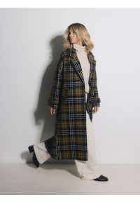 Reserved - Płaszcz z wełną - wielobarwny. Materiał: wełna #1