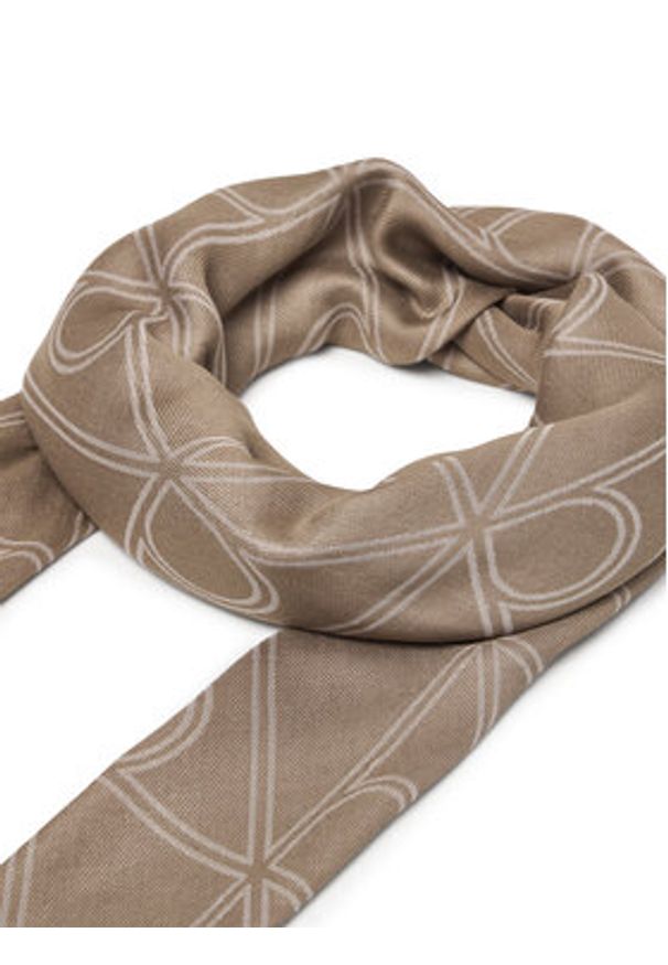 Calvin Klein Chusta Emblem Aop Contrast Lw Square Sc LV04F8077G Beżowy. Kolor: beżowy. Materiał: materiał