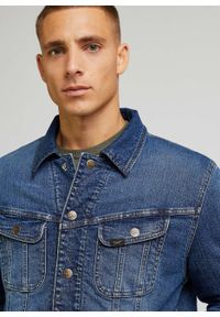 Lee - LEE REVERSABLE RIDER JACKET MĘSKA KURTKA JEANSOWA DŻINSOWA NA GUZIKI MID DARK L89HPME46. Materiał: jeans #4