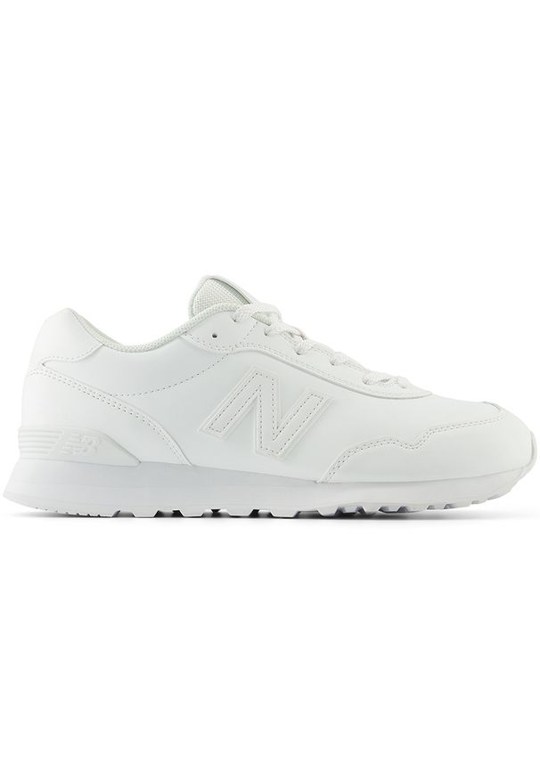 Buty męskie New Balance ML515WWW – białe. Okazja: na co dzień. Kolor: biały. Materiał: materiał, syntetyk. Szerokość cholewki: normalna