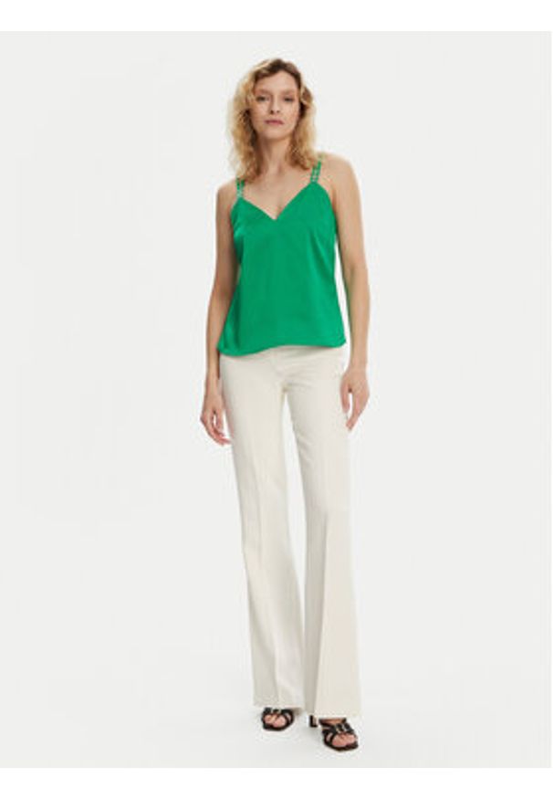 Morgan Top 242-OLAFI Zielony Slim Fit. Kolor: zielony. Materiał: syntetyk