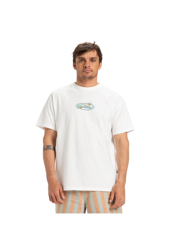 Quiksilver - Koszulka z krótkim rękawem dla Mężczyzn ND NATURE MAGIC Biały. Kolor: biały. Materiał: materiał, bawełna. Długość rękawa: krótki rękaw. Długość: krótkie