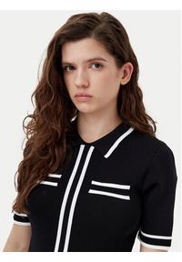 Karl Lagerfeld - KARL LAGERFELD Sukienka dzianinowa A1W13026 Czarny Regular Fit. Typ kołnierza: dekolt w karo. Kolor: czarny. Materiał: wiskoza #3