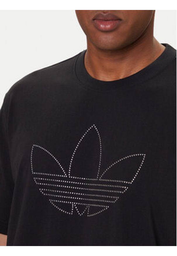 Adidas - adidas T-Shirt Studded JY2806 Czarny Loose Fit. Kolor: czarny. Materiał: bawełna