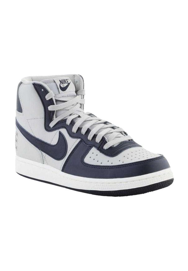 Nike - Męskie Skórzane Buty Sportowe Terminator. Kolor: czarny, biały, wielokolorowy. Materiał: skóra. Sezon: zima. Styl: sportowy