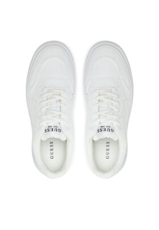 Guess Sneakersy Palermo Low FMFPLO ELE13 Biały. Kolor: biały. Materiał: skóra