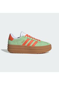 Adidas - Buty VL Court Bold Lifestyle Kids. Kolor: pomarańczowy, zielony, biały, wielokolorowy. Sport: turystyka piesza