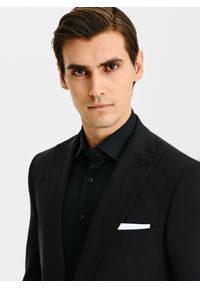 Pako Lorente - PAKO LORENTE – Czarna marynarka garniturowa. Kolor: czarny. Materiał: elastan, wiskoza, poliester. Wzór: gładki. Styl: młodzieżowy #7