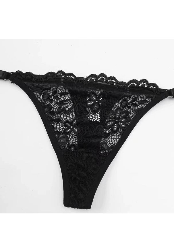 Intica - Komplet bielizny z koronką i tiulem Jose. Kolor: biały. Materiał: tiul, koronka. Wzór: koronka