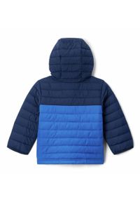 columbia - Kurtka Turystyczna Puchowa Dziecięca Columbia Powder Lite Boys Hooded Jacket. Kolor: niebieski. Materiał: puch