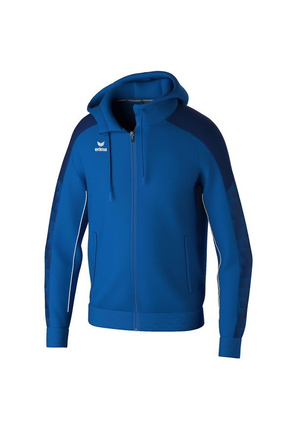 ERIMA - Bluza dresowa z kapturem dla dzieci Erima Evo Star. Typ kołnierza: kaptur. Kolor: niebieski. Materiał: dresówka. Sport: piłka ręczna, fitness