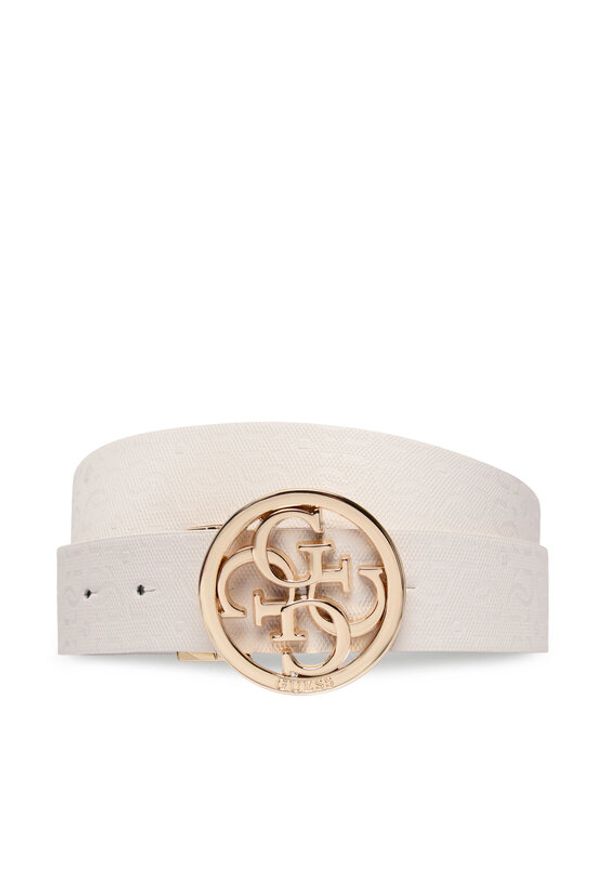 Guess Pasek Damski BW9319 P6135 Beżowy. Kolor: beżowy. Materiał: skóra