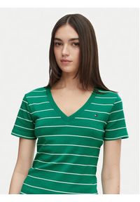 TOMMY HILFIGER - Tommy Hilfiger T-Shirt New Cody WW0WW40584 Zielony Slim Fit. Kolor: zielony. Materiał: bawełna #4