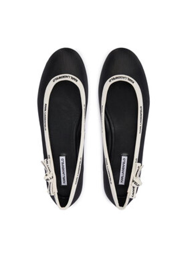 Karl Lagerfeld - KARL LAGERFELD Baleriny Karo KL40129 Czarny. Kolor: czarny. Materiał: skóra