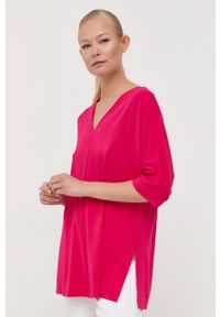 Max Mara Leisure bluzka kolor różowy. Kolor: różowy. Materiał: dzianina #1