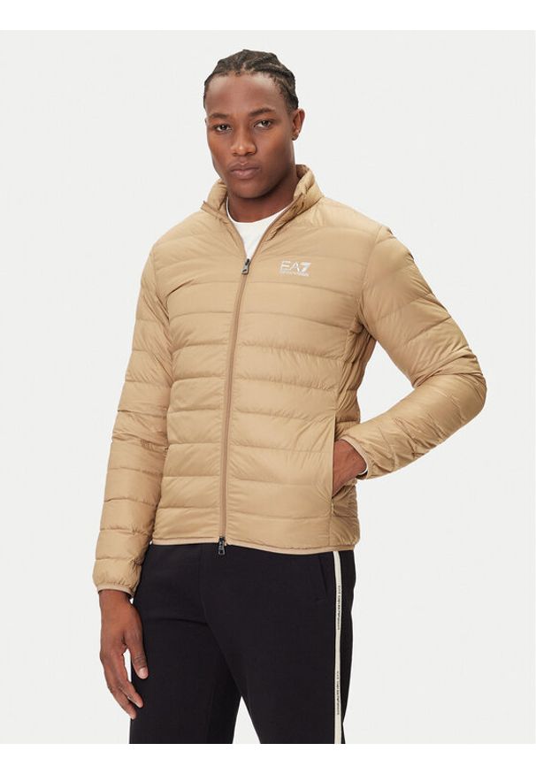 EA7 Emporio Armani Kurtka puchowa 8NPB23 PNGPZ U6171 Beżowy Regular Fit. Kolor: beżowy. Materiał: syntetyk