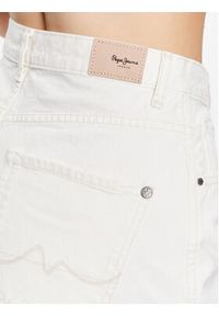 Pepe Jeans Szorty jeansowe Rachel Short PL801001TB5 Biały Regular Fit. Kolor: biały
