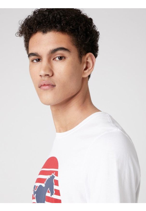 Wrangler - WRANGLER SS HORSE TEE MĘSKI T-SHIRT WHITE W7G1D3989 112131823