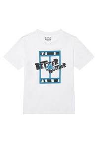 Kappa T-Shirt 351U8JW 001 Biały Regular Fit. Kolor: biały. Materiał: bawełna #4