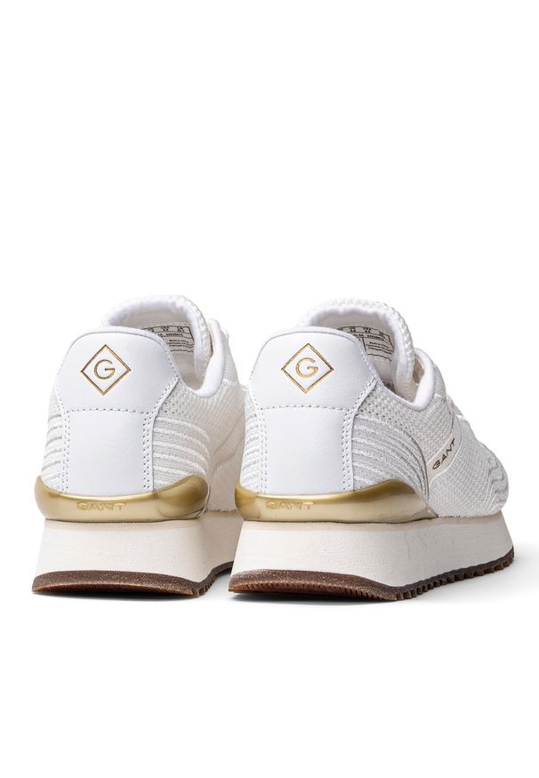 GANT - Sneakersy damskie białe Gant Bevinda. Kolor: biały. Materiał: materiał