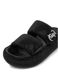 Juicy Couture Klapki CEO-WSS21515-02 Czarny. Kolor: czarny. Materiał: materiał #6