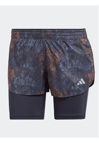 Adidas - adidas Szorty sportowe Run Fast 2-in-1 Shorts HS8612 Czarny Slim Fit. Kolor: czarny. Materiał: syntetyk. Sport: bieganie